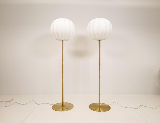 Mid-Century Modern Brass Floor Lamps from Luxus, Sweden, 1970s, Set of 2-UYK-1061323