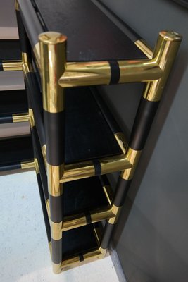 Mid-Century Modern Brass Free Standing Corner Shelf, 1970s-UWE-809077