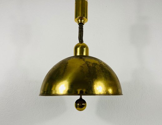 Mid-Century Modern Brass Pendant Lamp from WKR, 1970s, Germany-PUK-826873