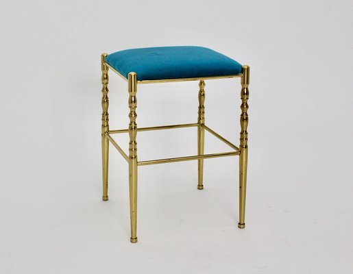 Mid-Century Modern Brass Stool-NB-748649