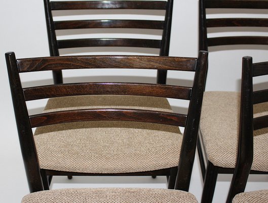 Mid-Century Modern Brown Beech Dining Chairs in the style of Gio Ponti, Italy, 1960s, Set of 6-NB-1322858