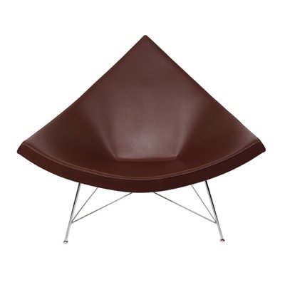 Mid-Century Modern Brown Leather Coconut Chair by George Nelson-RY-1306624