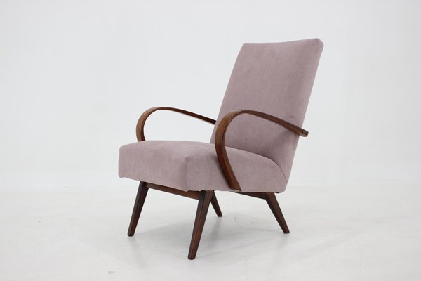 Mid-Century Modern Brown Teak Armchair 1960s-TZ-1287093