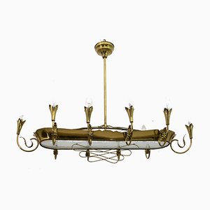 Mid-Century Modern Chandelier with 12 Lights by Pietro Chiesa for Fontana Arte-FER-787331