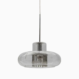 Mid-Century Modern Chrome and Glass Pendant Lamp from Doria Leuchten, 1960s-KQB-1732096