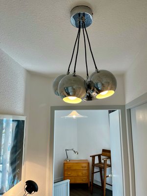 Mid-Century Modern Chrome Ceiling Light-OJI-2018444