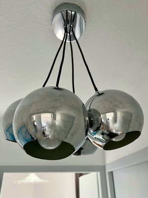 Mid-Century Modern Chrome Ceiling Light-OJI-2018444