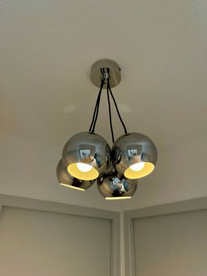 Mid-Century Modern Chrome Ceiling Light-OJI-2018444