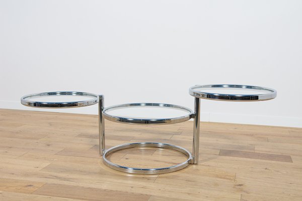 Mid-Century Modern Chrome & Glass Coffee Table by Milo Baughman, 1970s-NIT-1807862