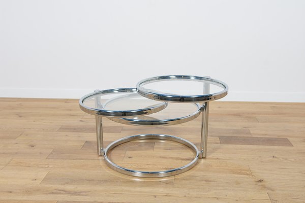 Mid-Century Modern Chrome & Glass Coffee Table by Milo Baughman, 1970s-NIT-1807862