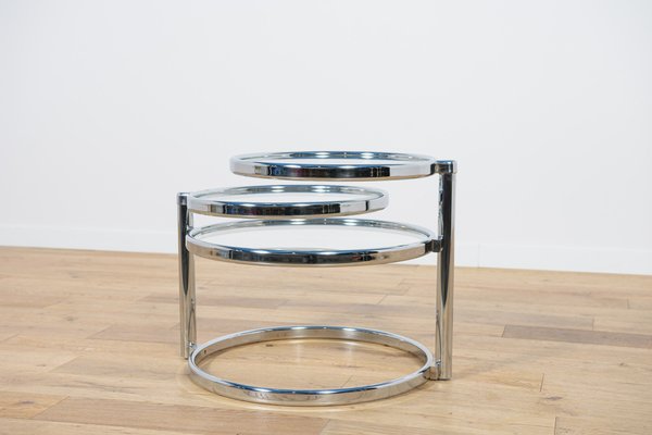 Mid-Century Modern Chrome & Glass Coffee Table by Milo Baughman, 1970s-NIT-1807862