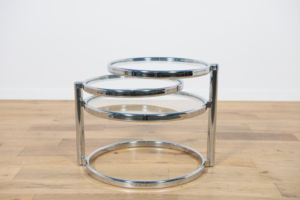 Mid-Century Modern Chrome & Glass Coffee Table by Milo Baughman, 1970s-NIT-1807862