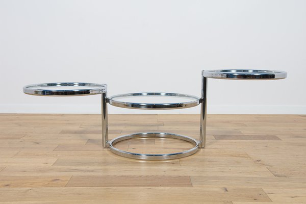 Mid-Century Modern Chrome & Glass Coffee Table by Milo Baughman, 1970s-NIT-1807862