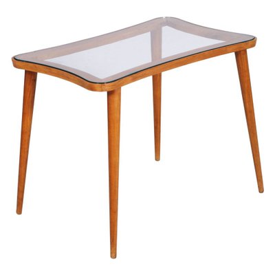 Mid-Century Modern Coffee Table with Glass Top in the Style of Ico Parisi-NJV-768835