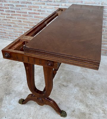 Mid-Century Modern Convertible Dining Table with Bronze Claw Legs, 1950s-NOU-1747297