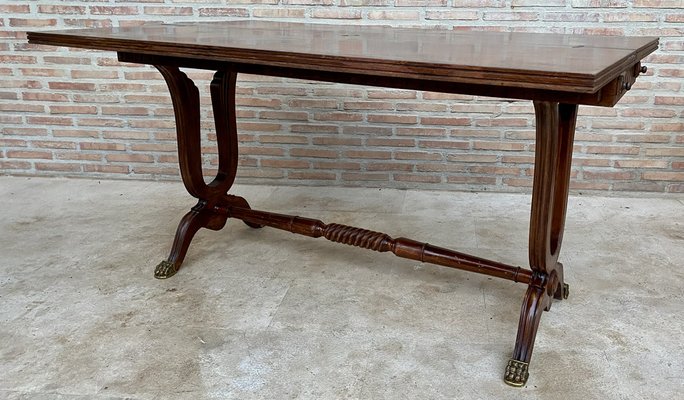 Mid-Century Modern Convertible Dining Table with Bronze Claw Legs, 1950s-NOU-1747297