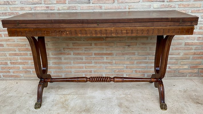 Mid-Century Modern Convertible Dining Table with Bronze Claw Legs, 1950s-NOU-1747297