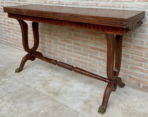 Mid-Century Modern Convertible Dining Table with Bronze Claw Legs, 1950s-NOU-1747297