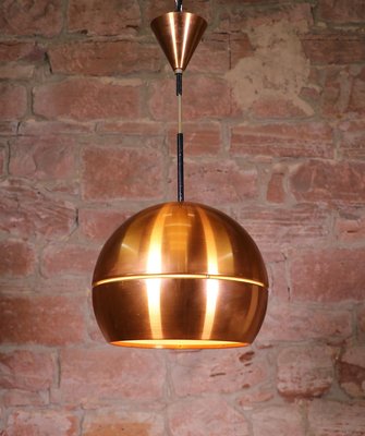 Mid-Century Modern Copper Pendant Lamp, 1960s, Denmark-DEK-932593