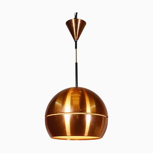 Mid-Century Modern Copper Pendant Lamp, 1960s, Denmark-DEK-932593