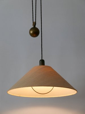 Mid-Century Modern Counterweight Brass Pendant Lamp, Germany, 1960s-WPT-2016366