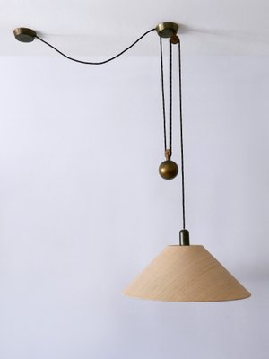 Mid-Century Modern Counterweight Brass Pendant Lamp, Germany, 1960s-WPT-2016366