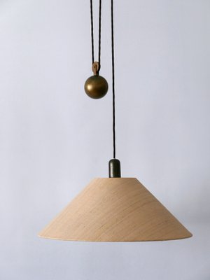 Mid-Century Modern Counterweight Brass Pendant Lamp, Germany, 1960s-WPT-2016366