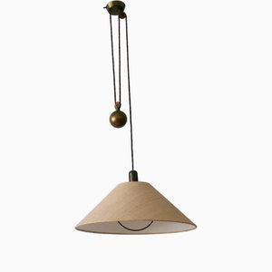 Mid-Century Modern Counterweight Brass Pendant Lamp, Germany, 1960s-WPT-2016366