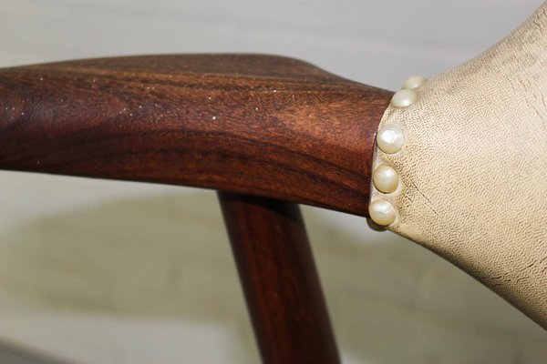 Mid-Century Modern Cowhorn Chair in Solid Teak from Tijsseling Nijkerk, 1960s-ZA-1259802