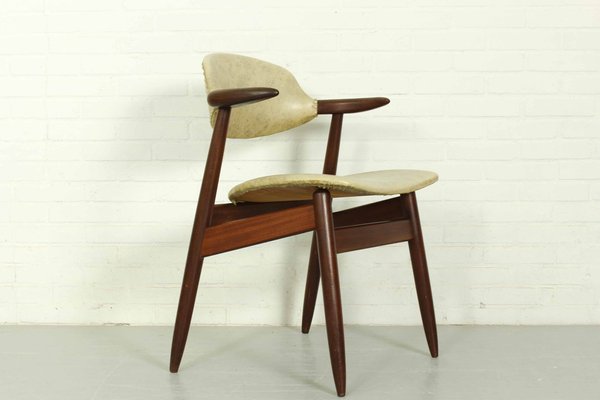 Mid-Century Modern Cowhorn Chair in Solid Teak from Tijsseling Nijkerk, 1960s-ZA-1259802