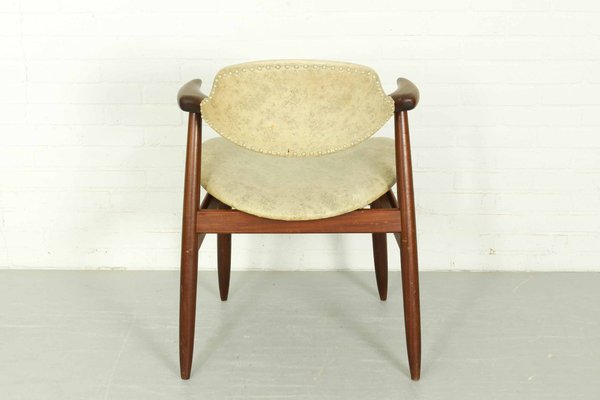 Mid-Century Modern Cowhorn Chair in Solid Teak from Tijsseling Nijkerk, 1960s-ZA-1259802