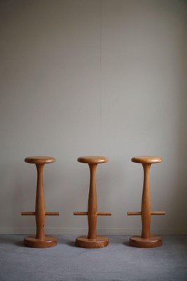 Mid-Century Modern Danish Bar Stools in Oak from Rainer Daumiller, 1960s, Set of 3-MXF-2041649