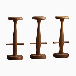 Mid-Century Modern Danish Bar Stools in Oak from Rainer Daumiller, 1960s, Set of 3-MXF-2041649