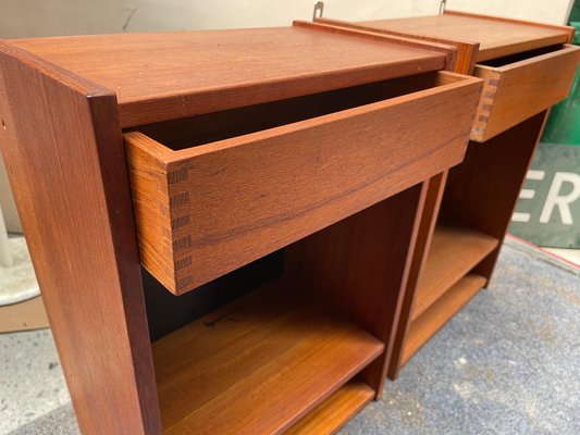 Mid-Century Modern Danish Bedside Tables in Teak, 1960s, Set of 2-MXB-1318421