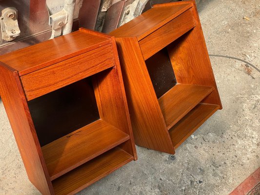 Mid-Century Modern Danish Bedside Tables in Teak, 1960s, Set of 2-MXB-1318421