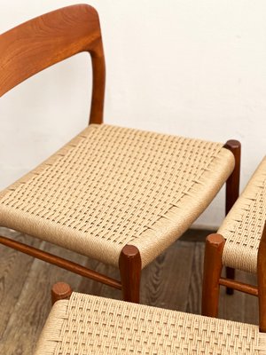 Mid-Century Modern Danish Dining Chairs in Teak by Niels O. Møller, 1950s, Set of 6-DOY-2016587