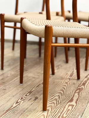 Mid-Century Modern Danish Dining Chairs in Teak by Niels O. Møller, 1950s, Set of 6-DOY-2016587