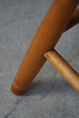 Mid-Century Modern Danish Round Stool in Beech, 1970s-MXF-1703077