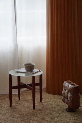 Mid-Century Modern Danish Side Table in Teak & Glass, 1960s-MXF-1704414