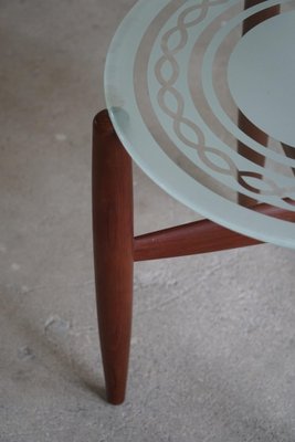 Mid-Century Modern Danish Side Table in Teak & Glass, 1960s-MXF-1704414