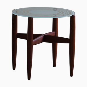 Mid-Century Modern Danish Side Table in Teak & Glass, 1960s-MXF-1704414