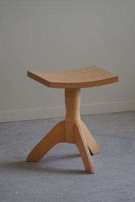 Mid-Century Modern Danish Swivel Tripod Stool in Elm, 1970s-MXF-1704415