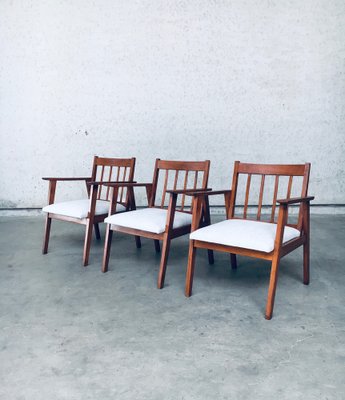 Mid-Century Modern Dutch Armchair Set, Netherlands, 1950s, Set of 3-RQV-1327514