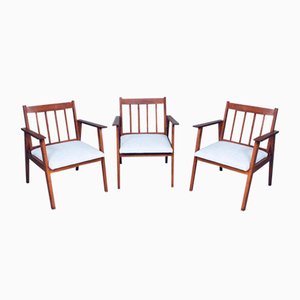 Mid-Century Modern Dutch Armchair Set, Netherlands, 1950s, Set of 3-RQV-1327514