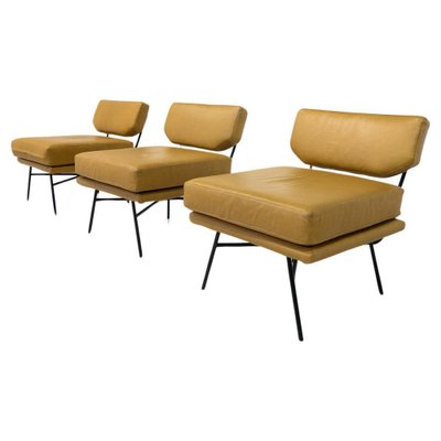 Mid-Century Modern Elettra Armchairs attributed to Stdio BBPR for Arflex, 1950s, Set of 3-FGA-1782275