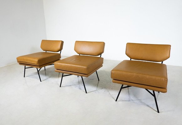 Mid-Century Modern Elettra Armchairs attributed to Stdio BBPR for Arflex, 1950s, Set of 3-FGA-1782275