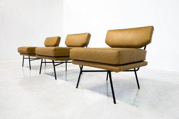 Mid-Century Modern Elettra Armchairs attributed to Stdio BBPR for Arflex, 1950s, Set of 3-FGA-1782275