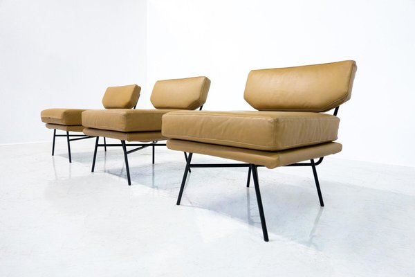 Mid-Century Modern Elettra Armchairs attributed to Stdio BBPR for Arflex, 1950s, Set of 3-FGA-1782275