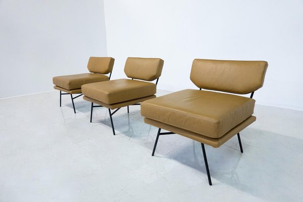 Mid-Century Modern Elettra Armchairs attributed to Stdio BBPR for Arflex, 1950s, Set of 3-FGA-1782275