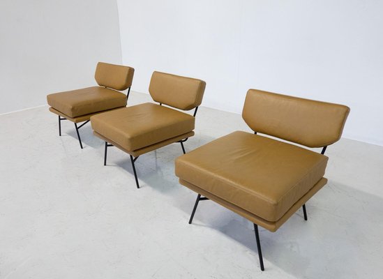 Mid-Century Modern Elettra Armchairs attributed to Stdio BBPR for Arflex, 1950s, Set of 3-FGA-1782275